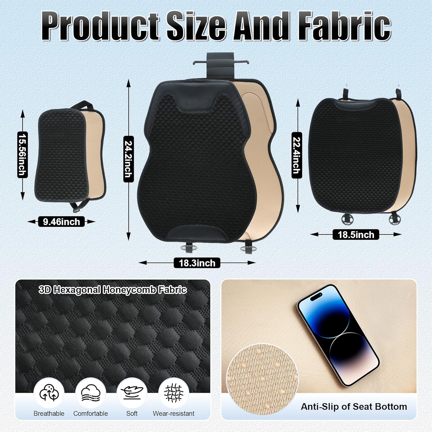 SINGARO Universal Car Seat Covers, 1Piece Leather & Waterproof Front Seat Protectors, Full Set for Most Cars, SUVs, and Trucks (Black)