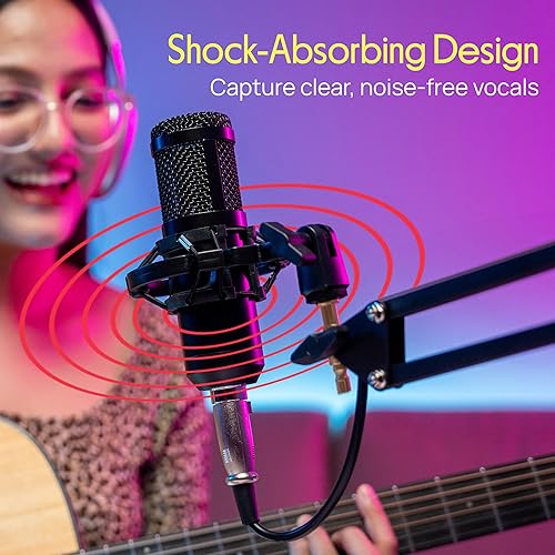 Miniatura 6 de Pyle PMKSH01 Soporte tijera para sostener micrófono Boom, regulable, extensible. Para estudios de radio