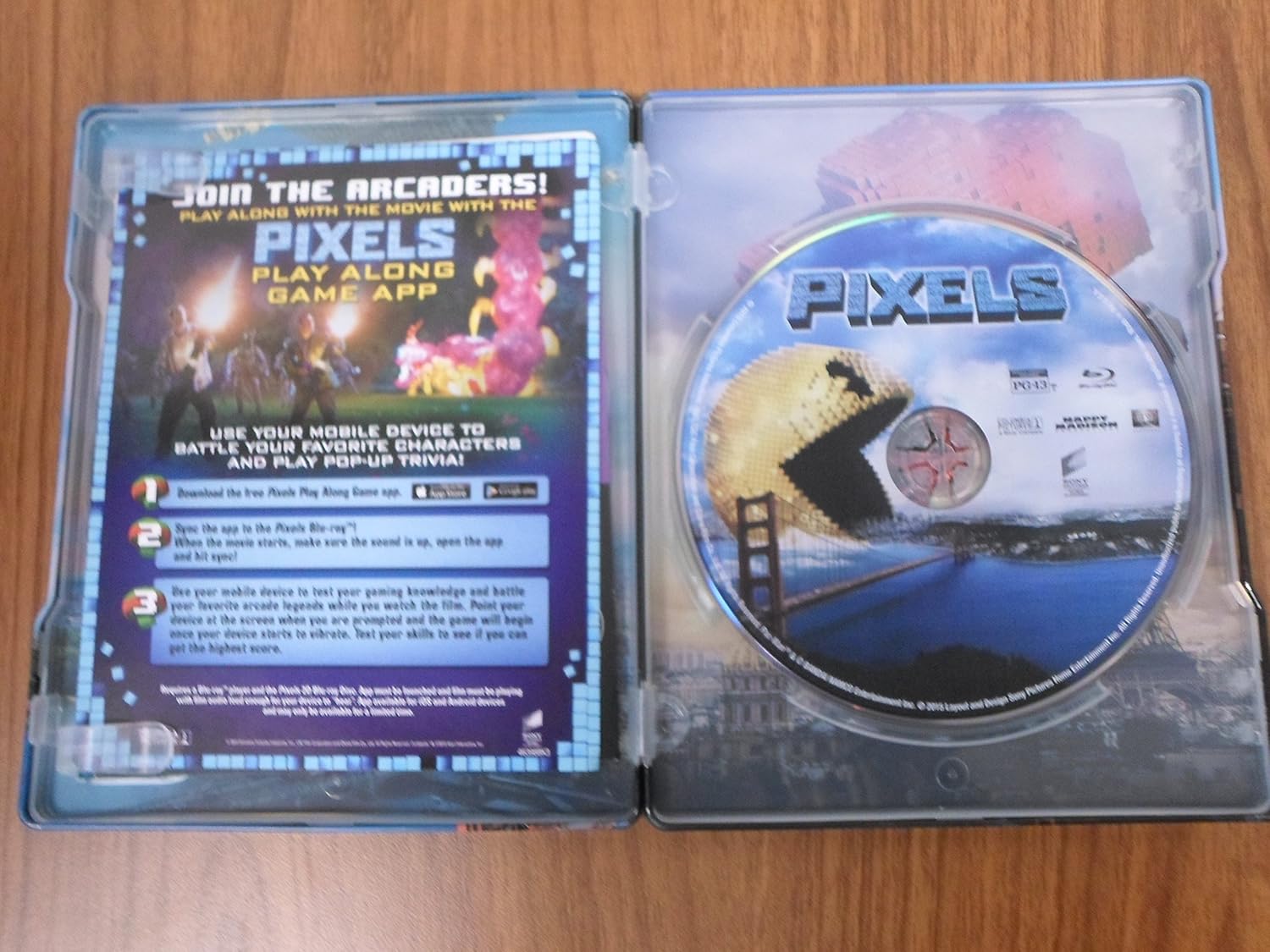 Pixels Limited Edition Steelbook (Blu Ray + DVD + Digital HD)