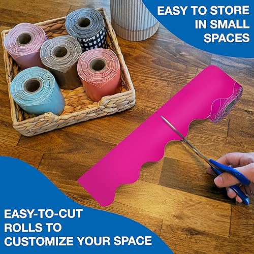 Vista 112 de Carson Dellosa Grow Together - Bordes de madera clara para tablón de anuncios de 65 pies, 1 rollo de ribete natural para pizarra blanca, corcho