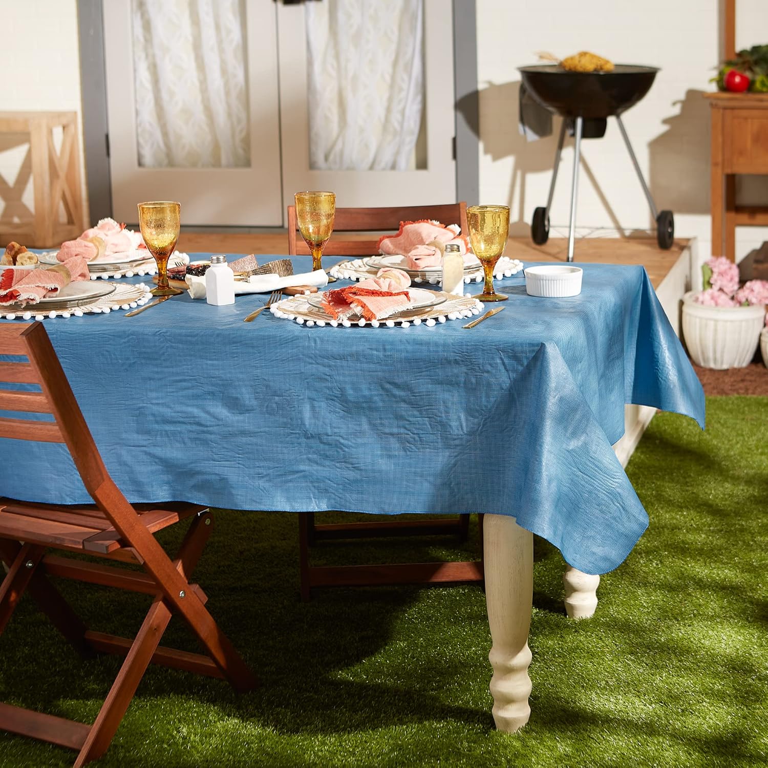 🔥 Hоt Dеаlѕ DII Waterproof & Spill Proof Tabletop Protection Durable, Indoor/Outdoor, Tablecloth, 60x102, Blue