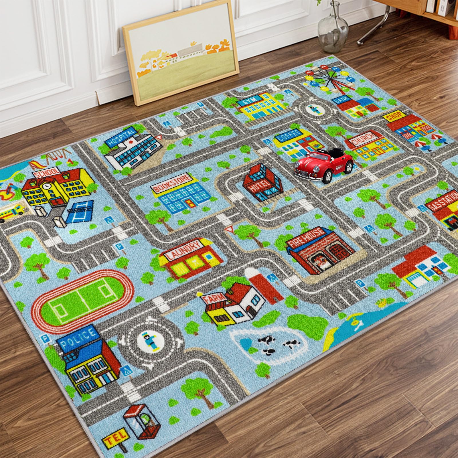 Capslpad Tappeto Educativo Per Bambini - Sala Giochi 90 X 150