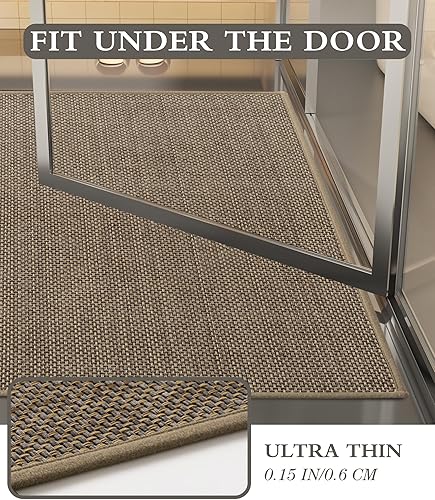 Miniatura 6 de YIHOUSE Alfombras de baño de 17 x 47 pulgadas, alfombra de baño larga antideslizante de secado rápido, alfombras de baño delgadas para debajo de la