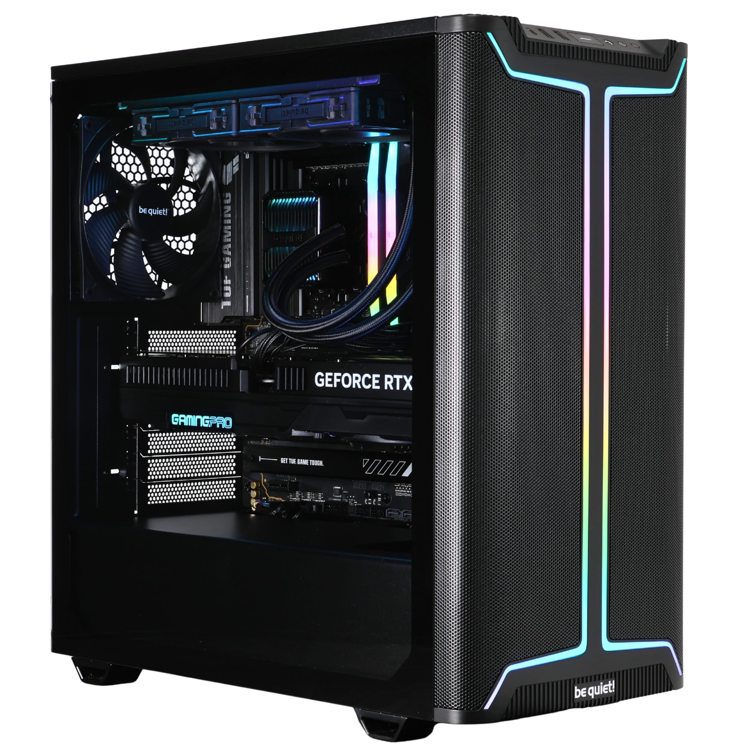 Gaming PC AMD Ryzen 9 9950X3D 3D V-Cache RTX 5070 12GB GDDR7 64GB DDR5-6000MHz 2TB M.2 SSD einstellbare ARGB Beleuchtung leise 240mm Silent Loop AiO WiFi 7 Windows 11 Pro