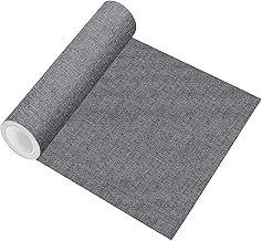 Tissu Autocollant Reparation, Patch de Réparation en Tissu de Lin, Kit Réparation Tissu pour Canapés, Sièges de voiture, Chaise de bureau, Têtes de lit, Rideau, Gris, 8 X 150 cm
