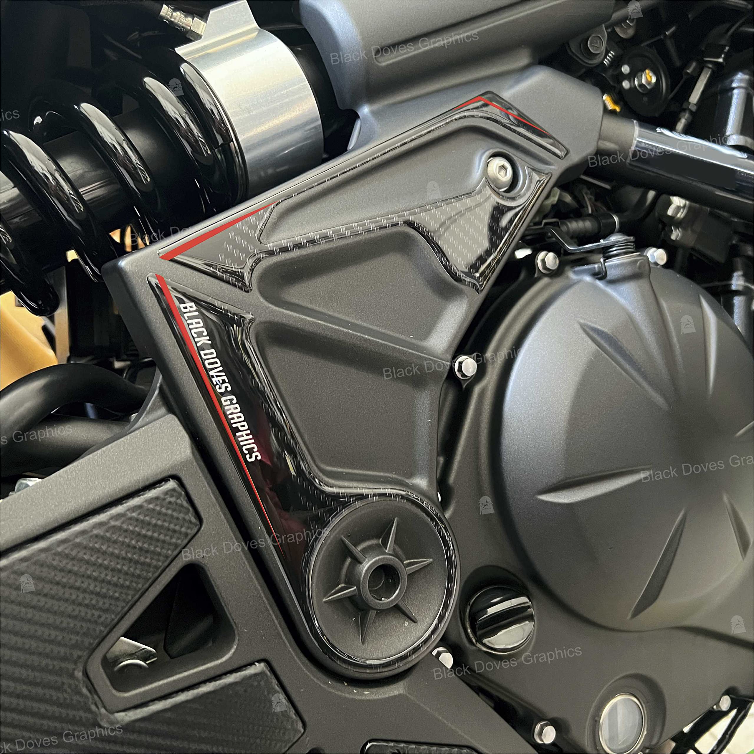 Autocollants résinés 3D Kawasaki Versys 650 2022 protection pare-paroteur moto
