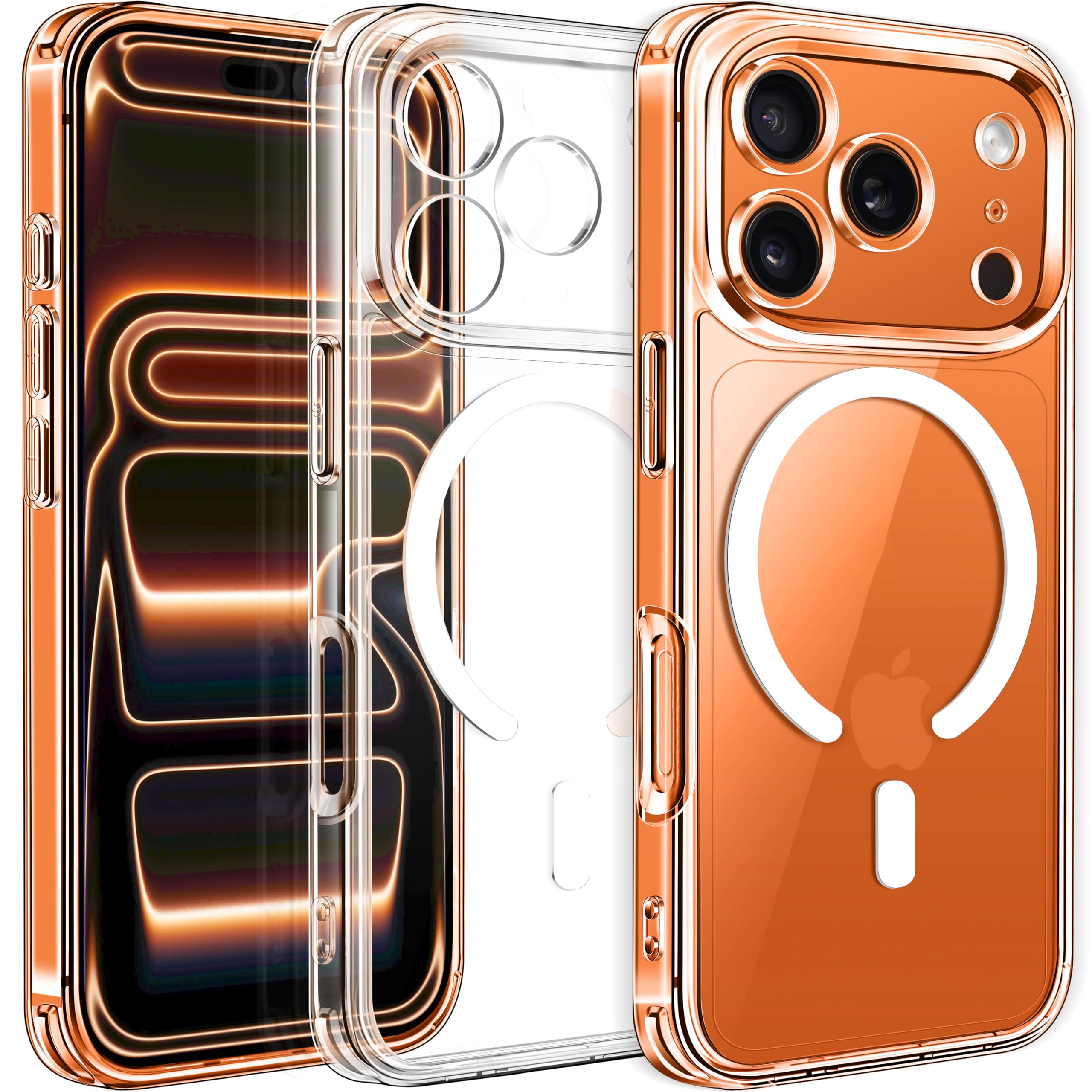 iVoler Cover Magnetica per iPhone 17 PRO 6.3 Pollici, [Compatibile con MagSafe] [Protezione Antiurto di Grado Militare] Custodia Traslucida Opaca Posteriore Sottile Silicone Protettiva Case