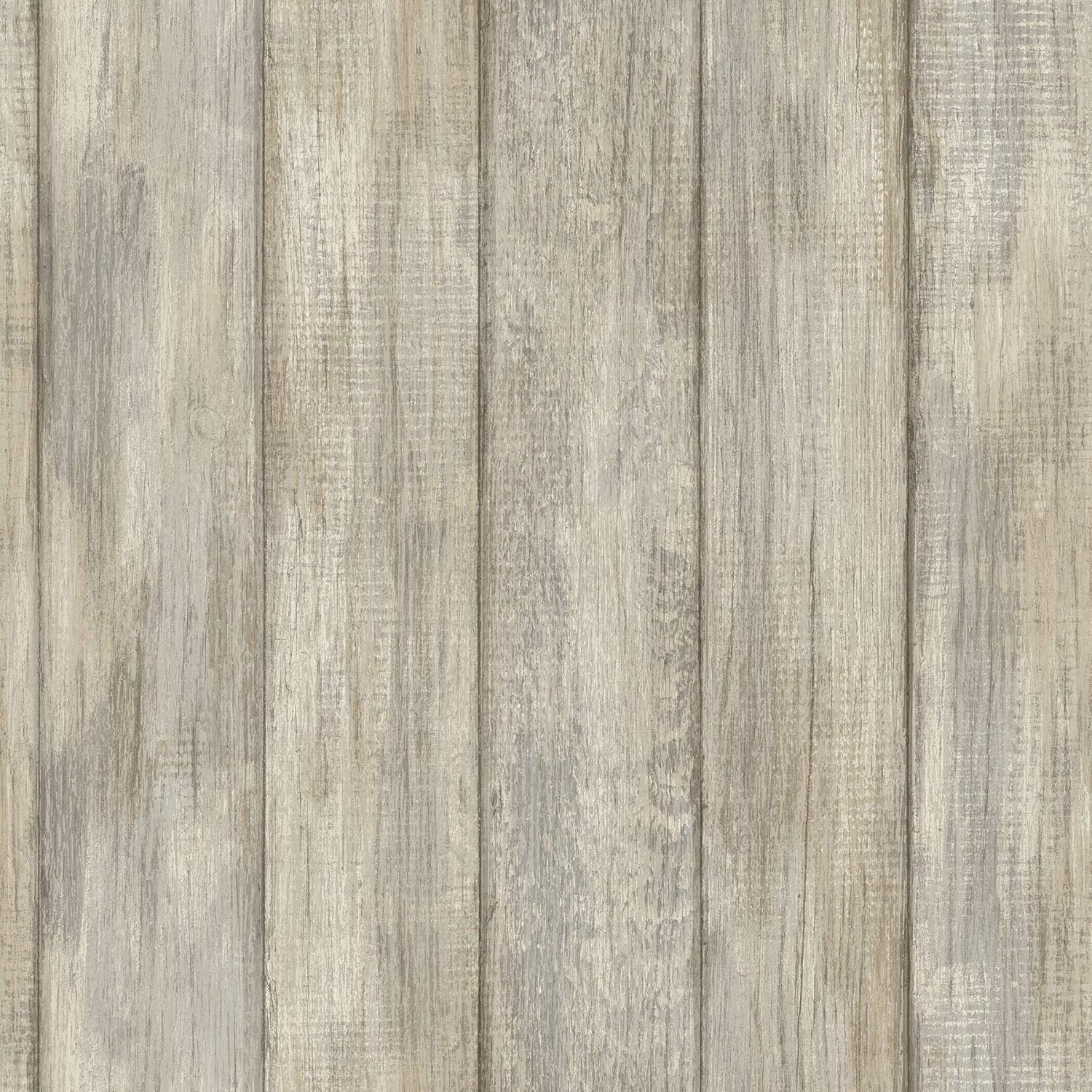 INHOME NHS3836 Kennebunkport Plank Wallpaper, Brown