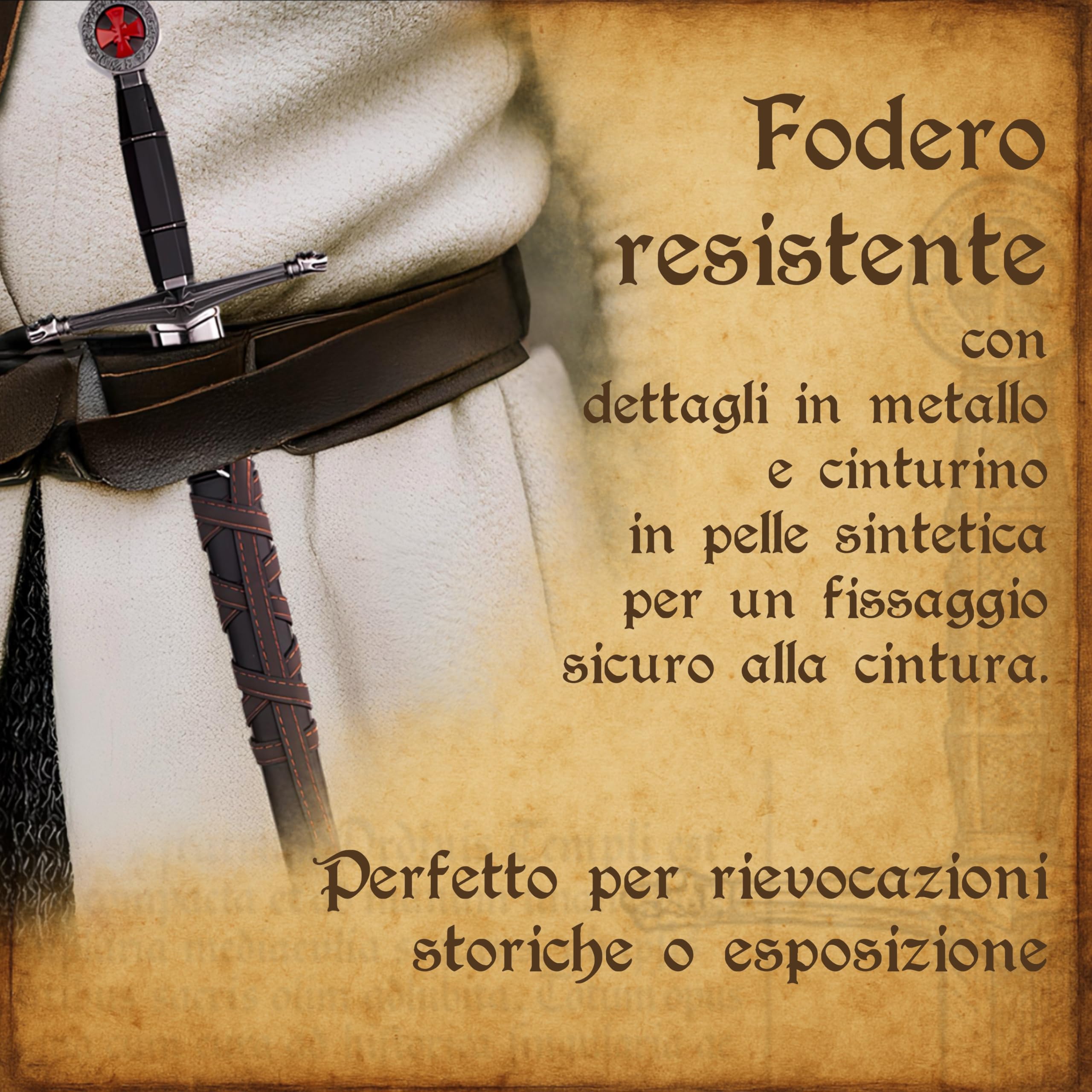 Una Meravigliosa Spada Vera Spada Templare Come Decorazione o Come Regalo