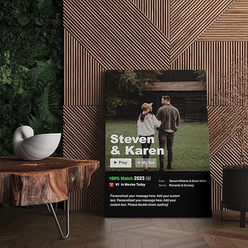 Miniatura 2 de Póster personalizado para parejas de películas foto personalizada de pareja de mejor amiga regalo de San Valentín para ella regalo personalizado