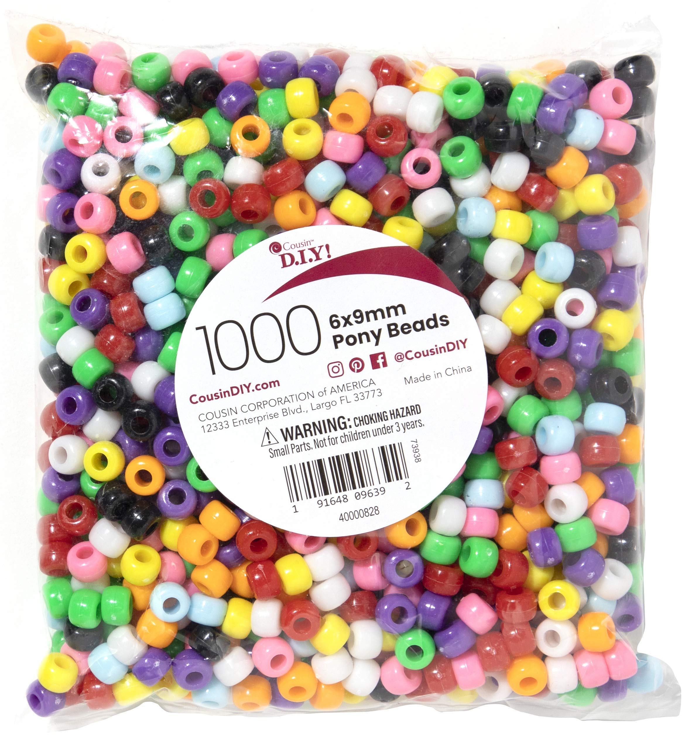 Cousin DIY Assortiment De 370 Perles Métallisées Multicolores 6 X 9 Mm
