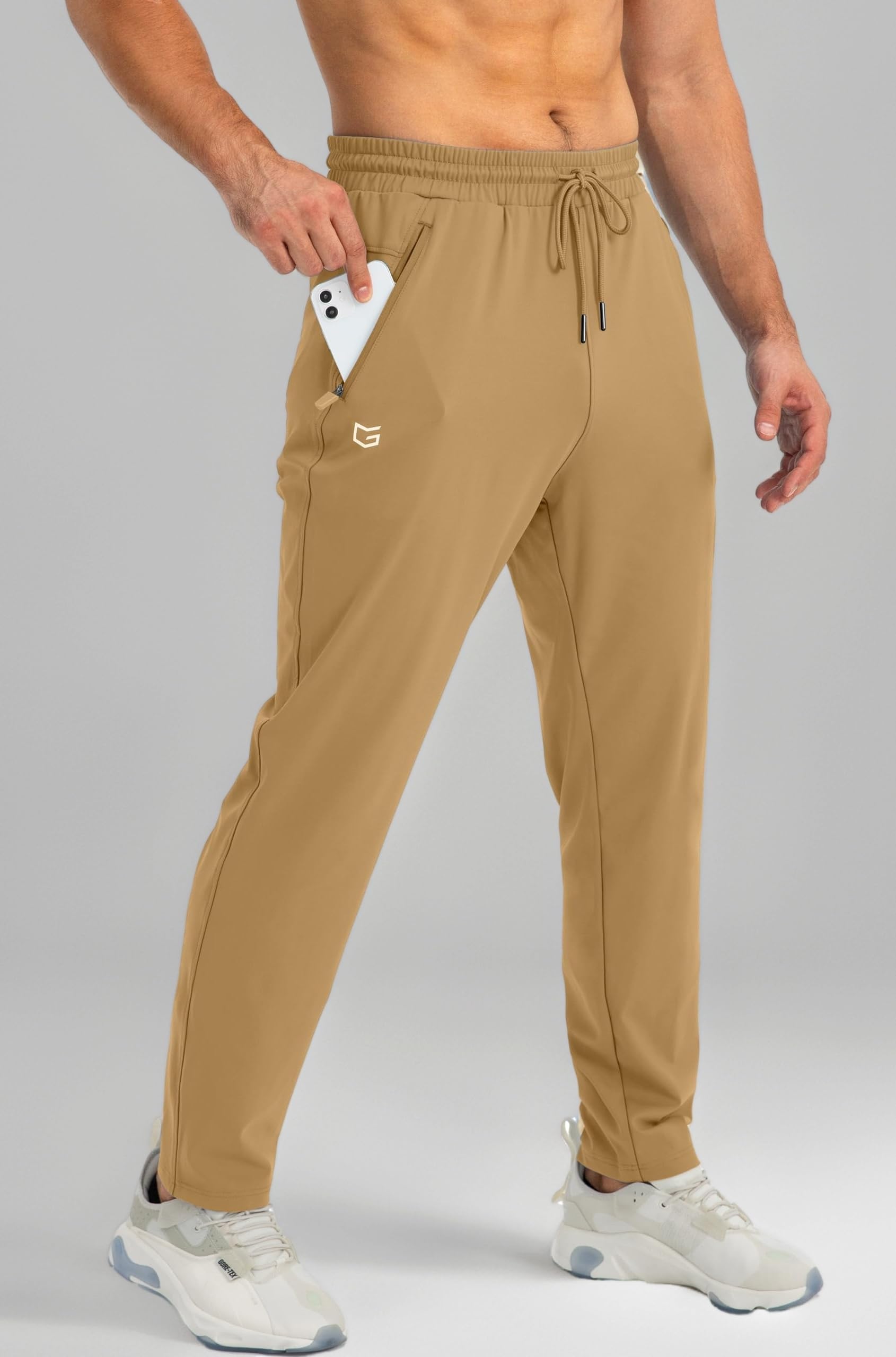 G Gradual Men's Sweatpants with Zipper Pockets Tapered Joggers for Men Athletic Pants for Workout, Jogging, Running