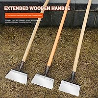 Vista 2 de Pala de limpieza de jardín multifuncional, pala plana cuadrada para jardín, pala plana de acero al manganeso, pala plana de acero al aire libre