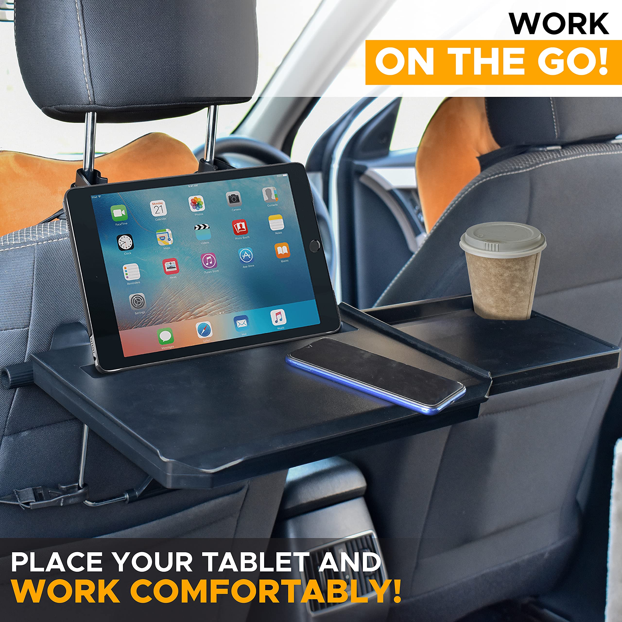 EcoNour 2 in 1 Car Tray Table for Car Ergonomic Car Desk Passenger