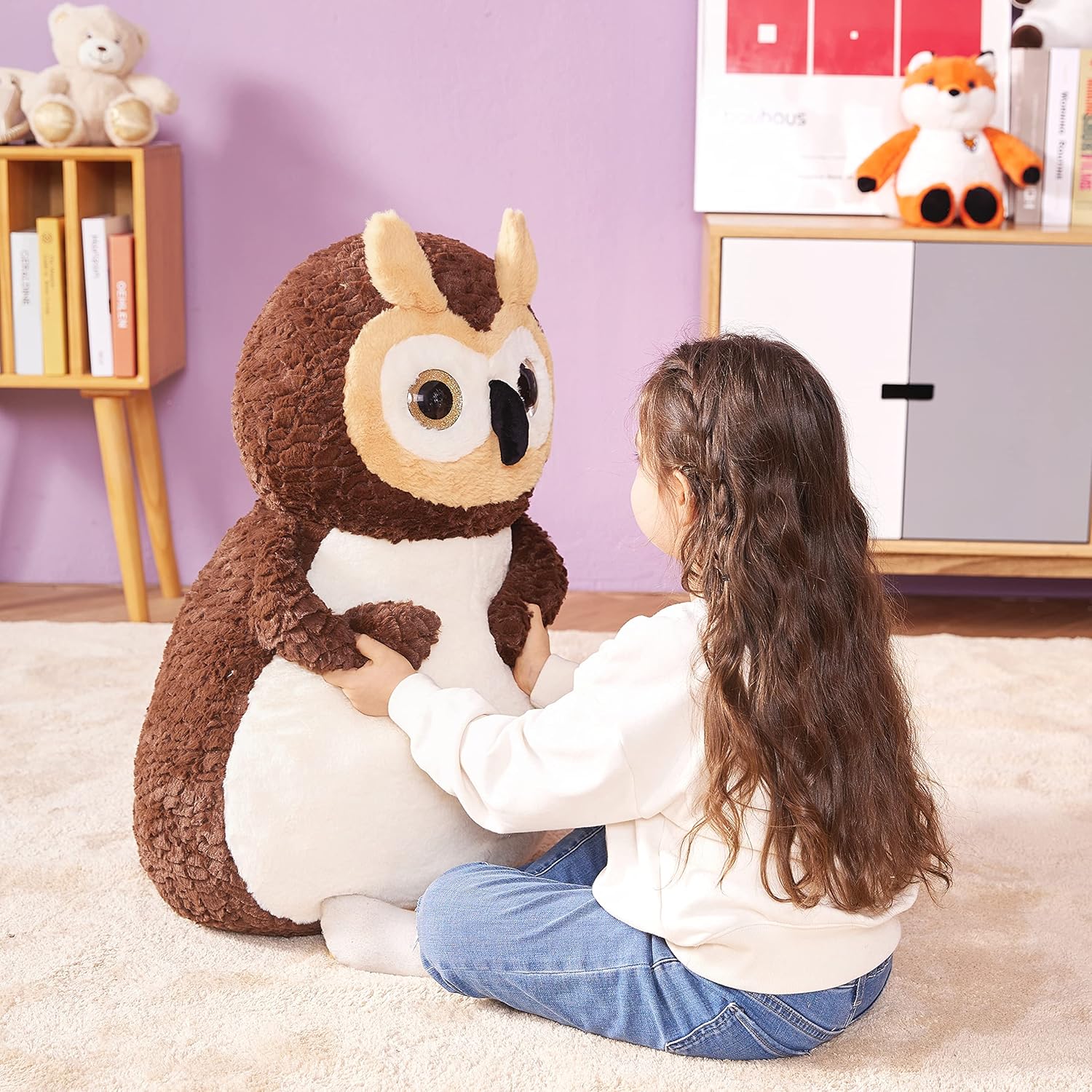 IKASA Giant Owl Stuffed Animal Plush Toy, 23 Inches Large Huge Plushie Toys for Kids Girls Boys Girlfriend Children - Image 4
