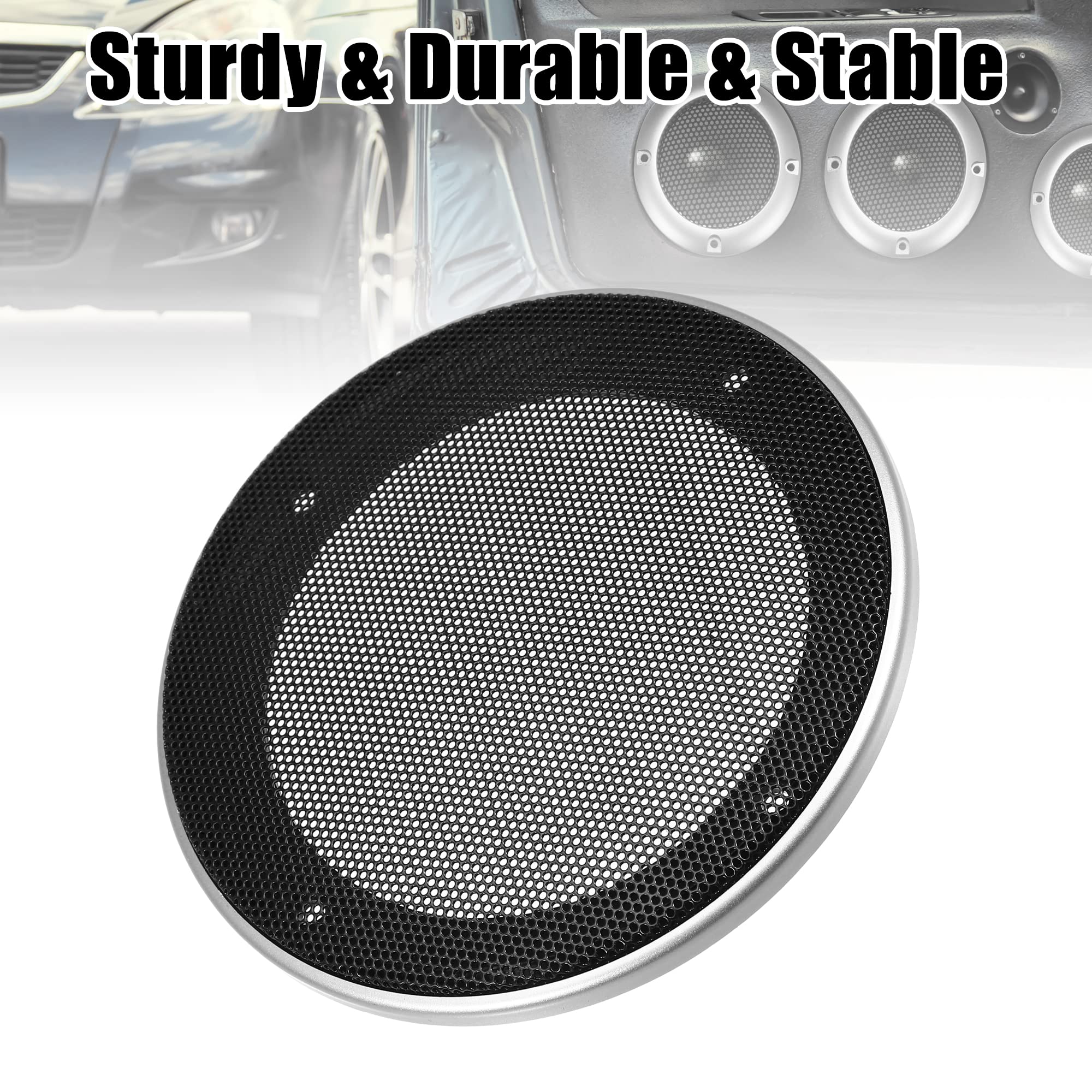 Griglie Altoparlante 6x9 Ovali - 2 Pezzi In Plastica ABS Con Viti, Per Woofer, Diffusori Auto O Casa, Nero