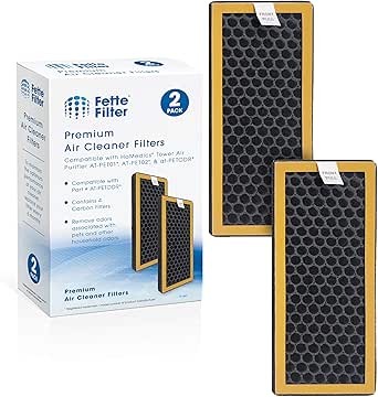 Fette Filter 2-Pack For HoMedics TotalClean PetPlus - Activated Carbon Air Purifier Filters