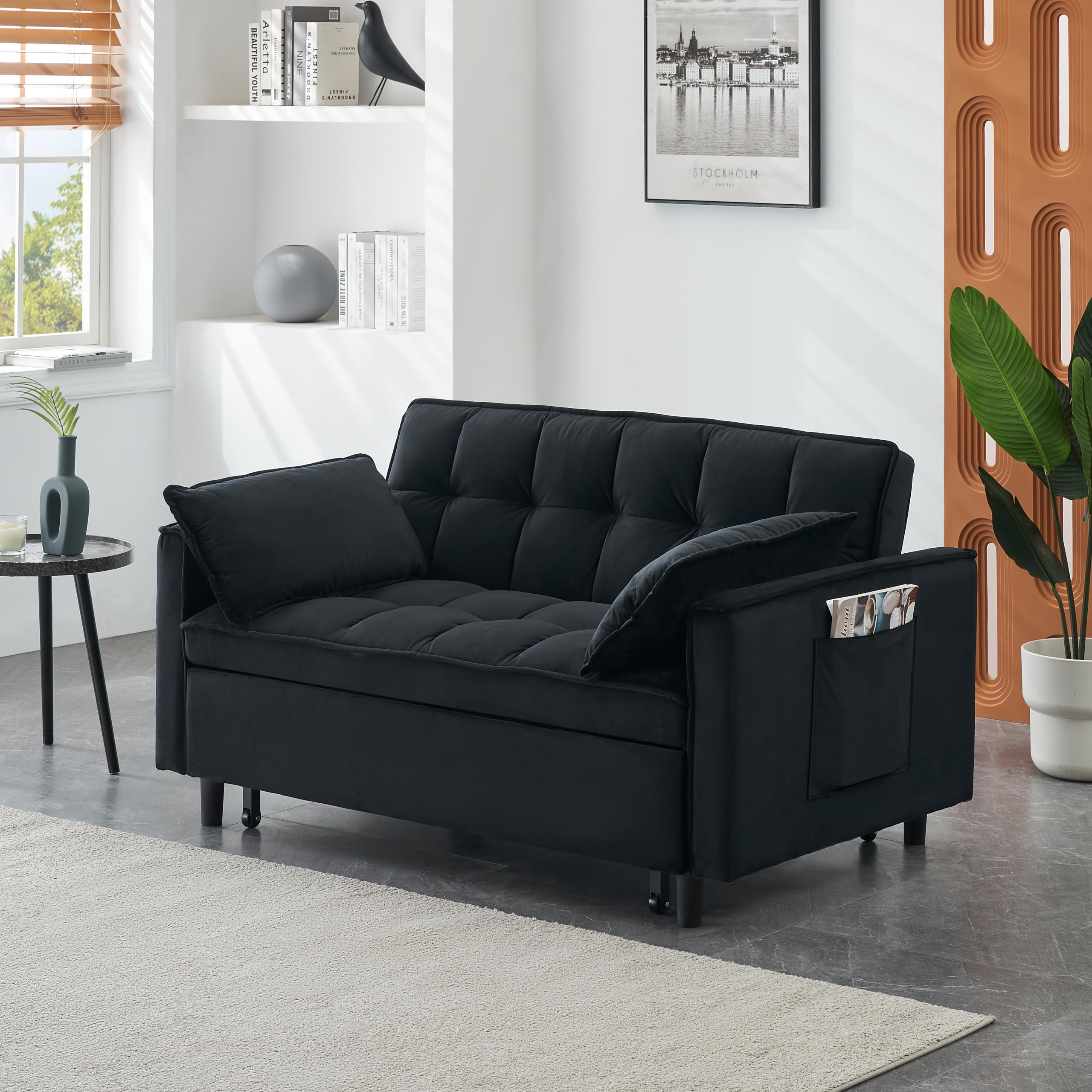 Eafurn 3 in 1 Convertible Sleeper Sofa Bed