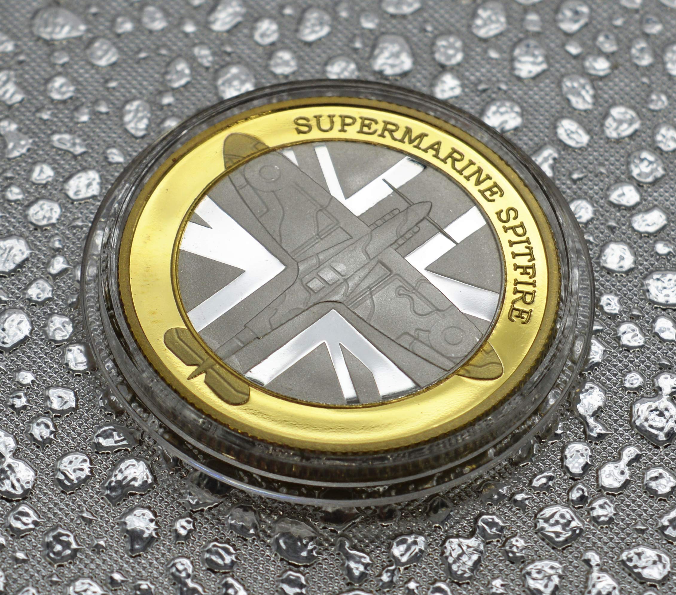 The Commemorative Coin Company Silver/Gold Supermarine Spitfire & The Battle Of Britain Fine & 24Ct 'Dual Metal' Commemorative. Ww2