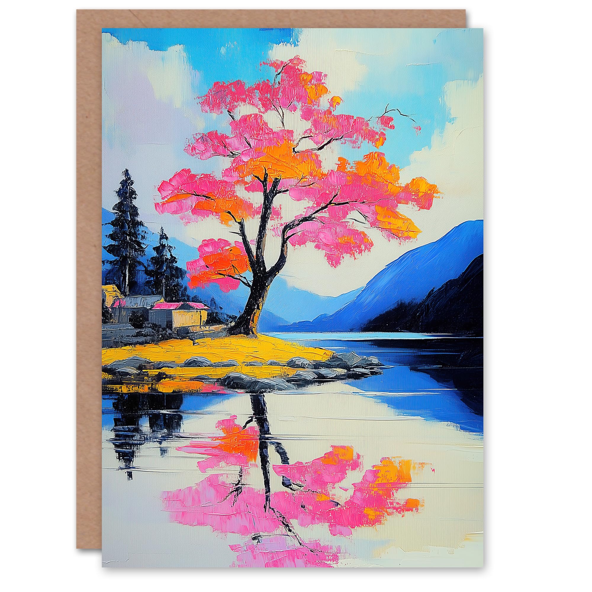 Artery8 Cherry Blossom Tree Birthday Greeting Card