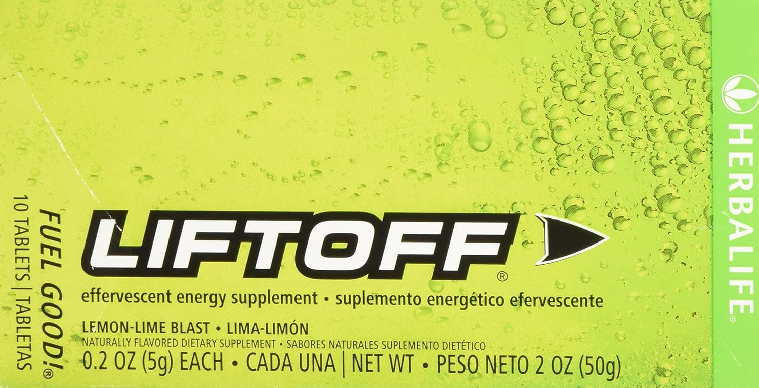 Herbalife Liftoff Lemon-Lime Blast Kosher (Box of 10 Tablets) : Health & Household