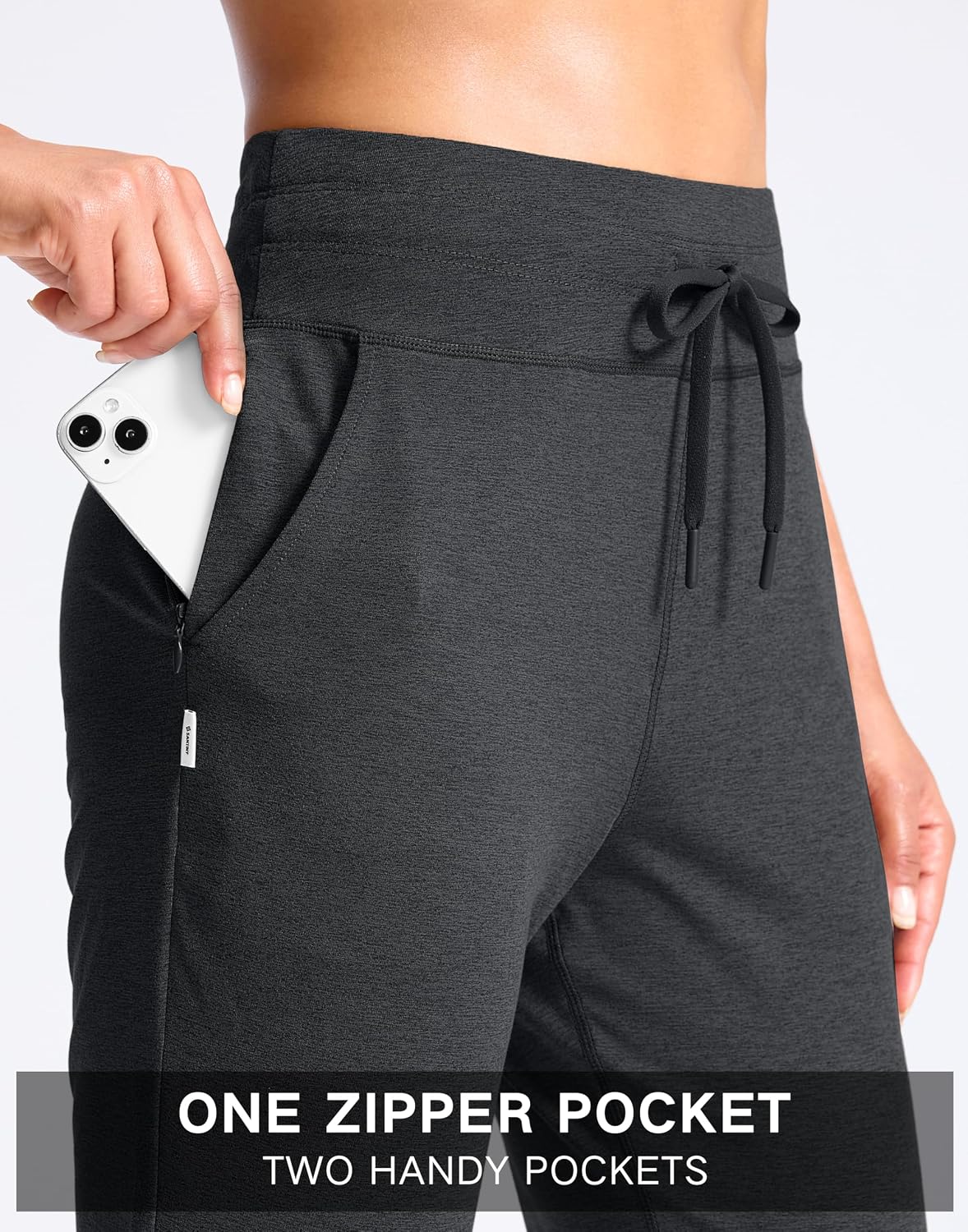 SANTINY Women's Sweatpants Joggers with Pockets Soft Stretch High Waisted Sweat Pants Lounge Running Athletic Workout Jogging