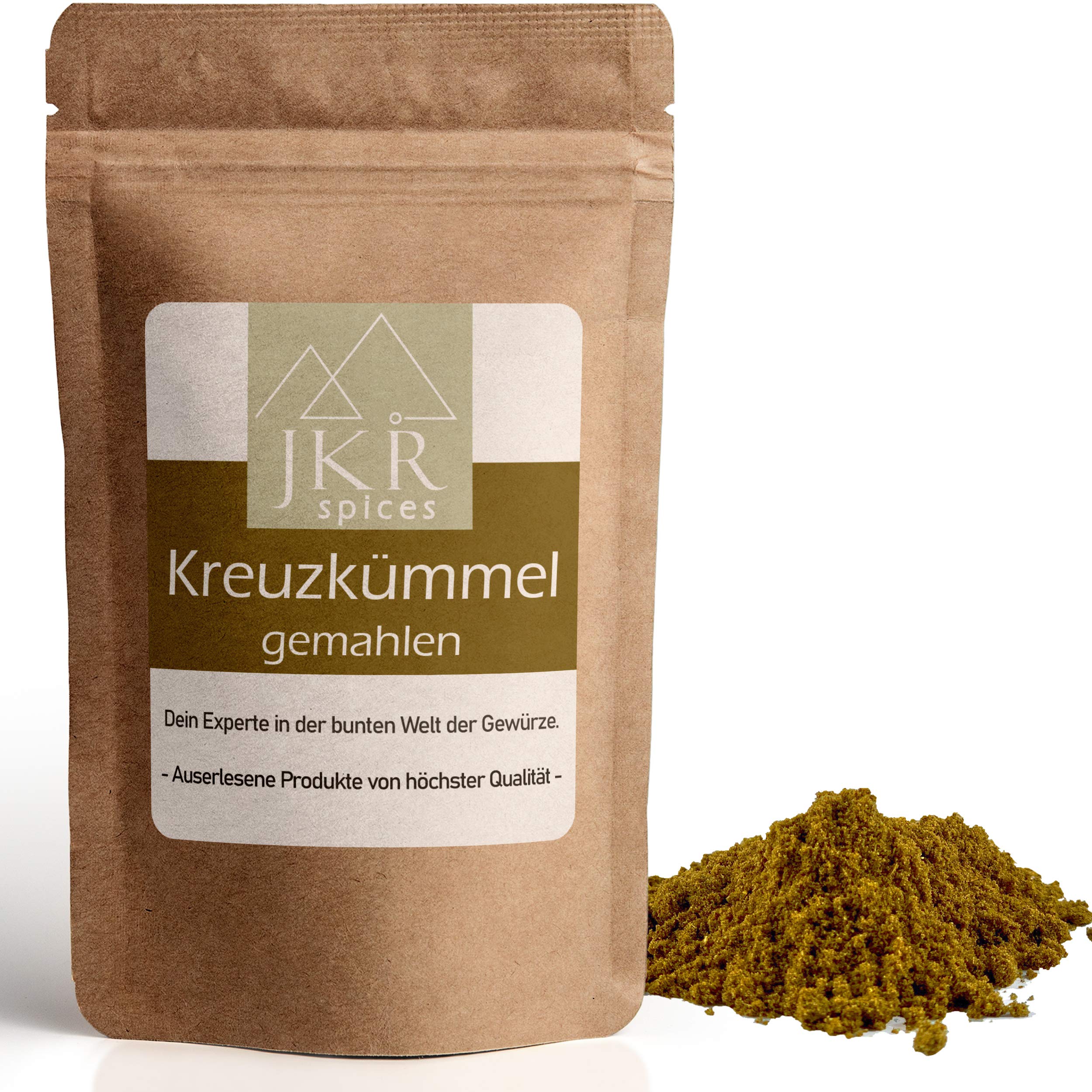JKR Spices Cumin gemahlen - Kumin Kreuzkümmel Pulver - Cuminpulver aus gemahlenen Kreuzkümmelsamen | natürliches Gewürz in Premium Qualität - 1000g