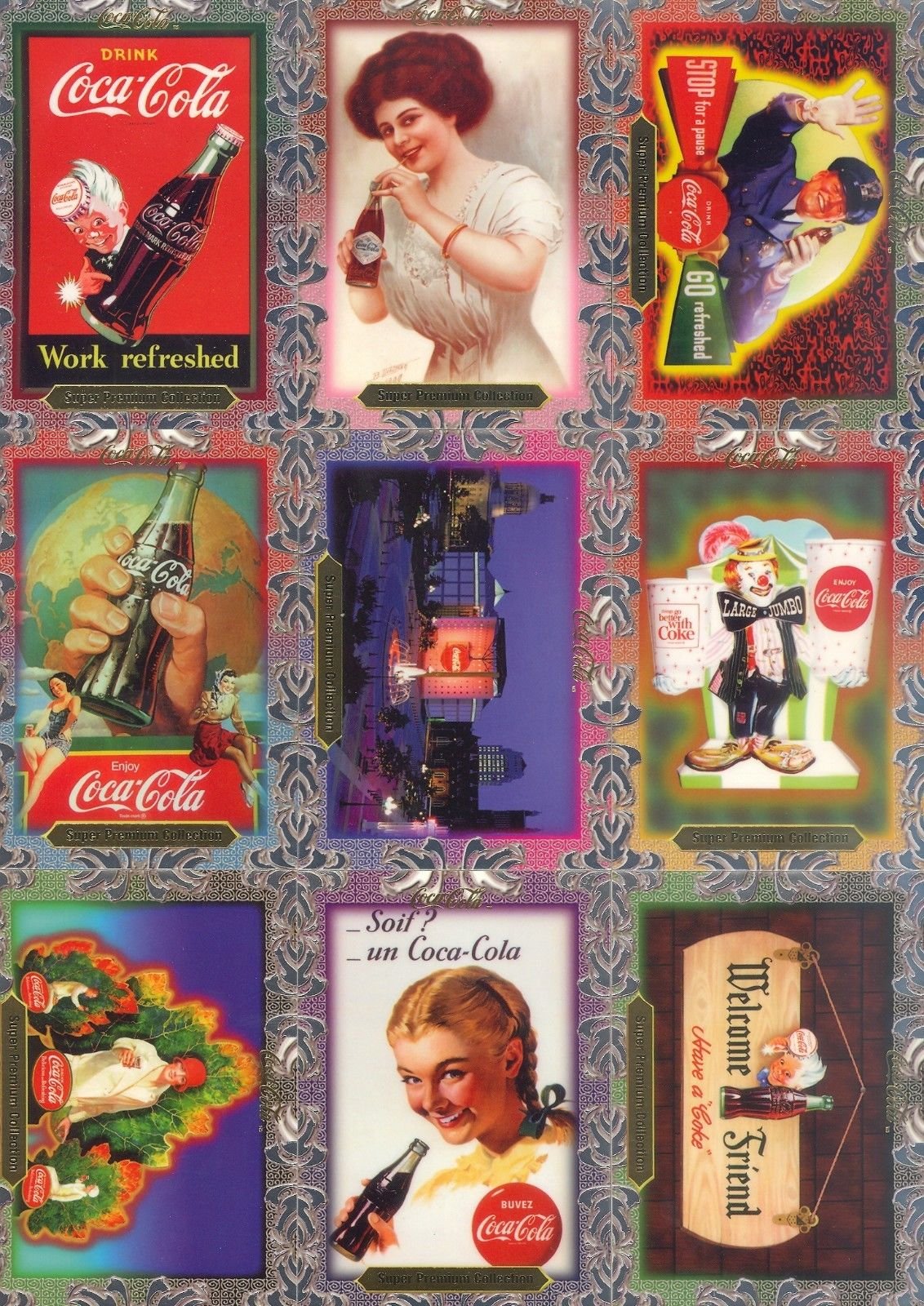 COCA COLA SUPER PREMIUM COLLECTION 1995 COLLECT-A-CARD COMPLETE