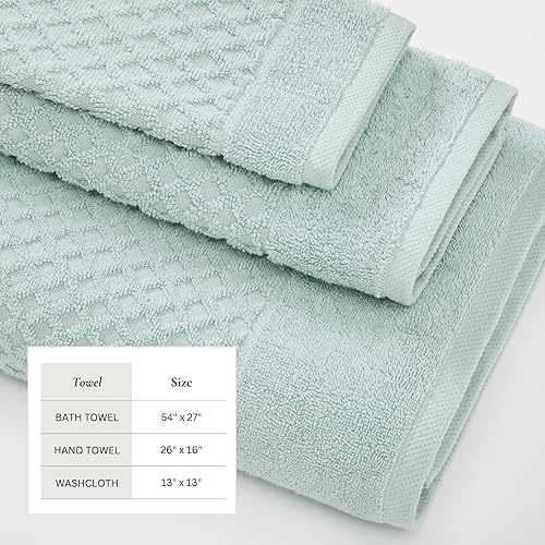 Miniatura 5 de Great Bay Home - Toallas de baño 100 % de algodón Toallas de baño con textura absorbente y secado rápido. Colección Grayson.