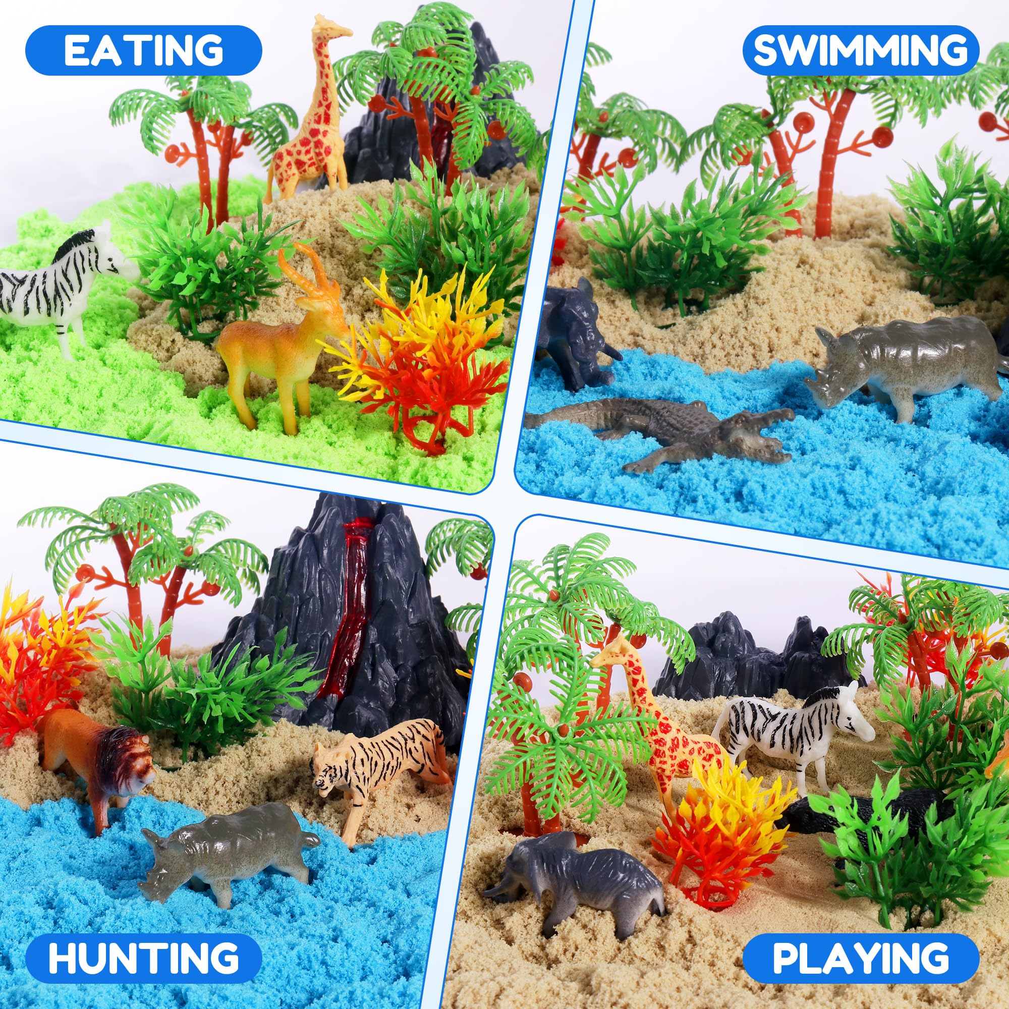 Billeeit Magischer Sand Set mit dem Tier-Thema für Kinder ab