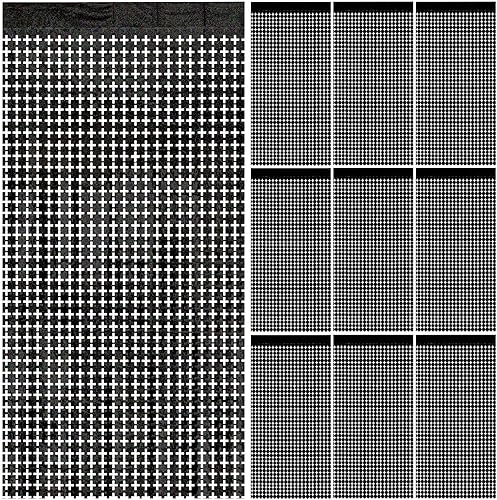 Vista 36 de Cortina cuadrada de oropel para fiesta, 5 cortinas de flecos de papel de aluminio con purpurina, decoración de fiesta, fondo negro para cabina