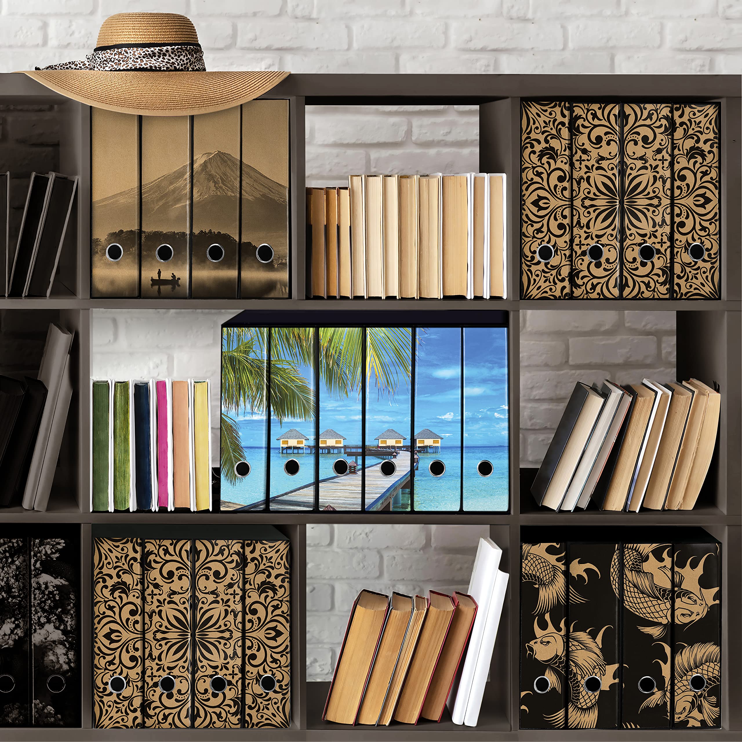 Set da 6 raccoglitori ad anelli MALDIVE - Faldoni SHAREPRINTING (H31 con 2 anelli)