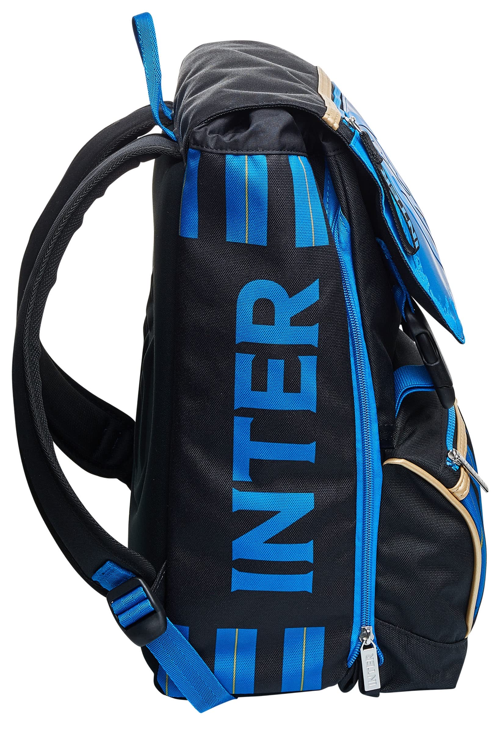 Seven Inter 2F3002106-899, Zaino Estensibile Pallone Incluso - Scuole Elementari & Medie, Nerazzurro, Taglia unica