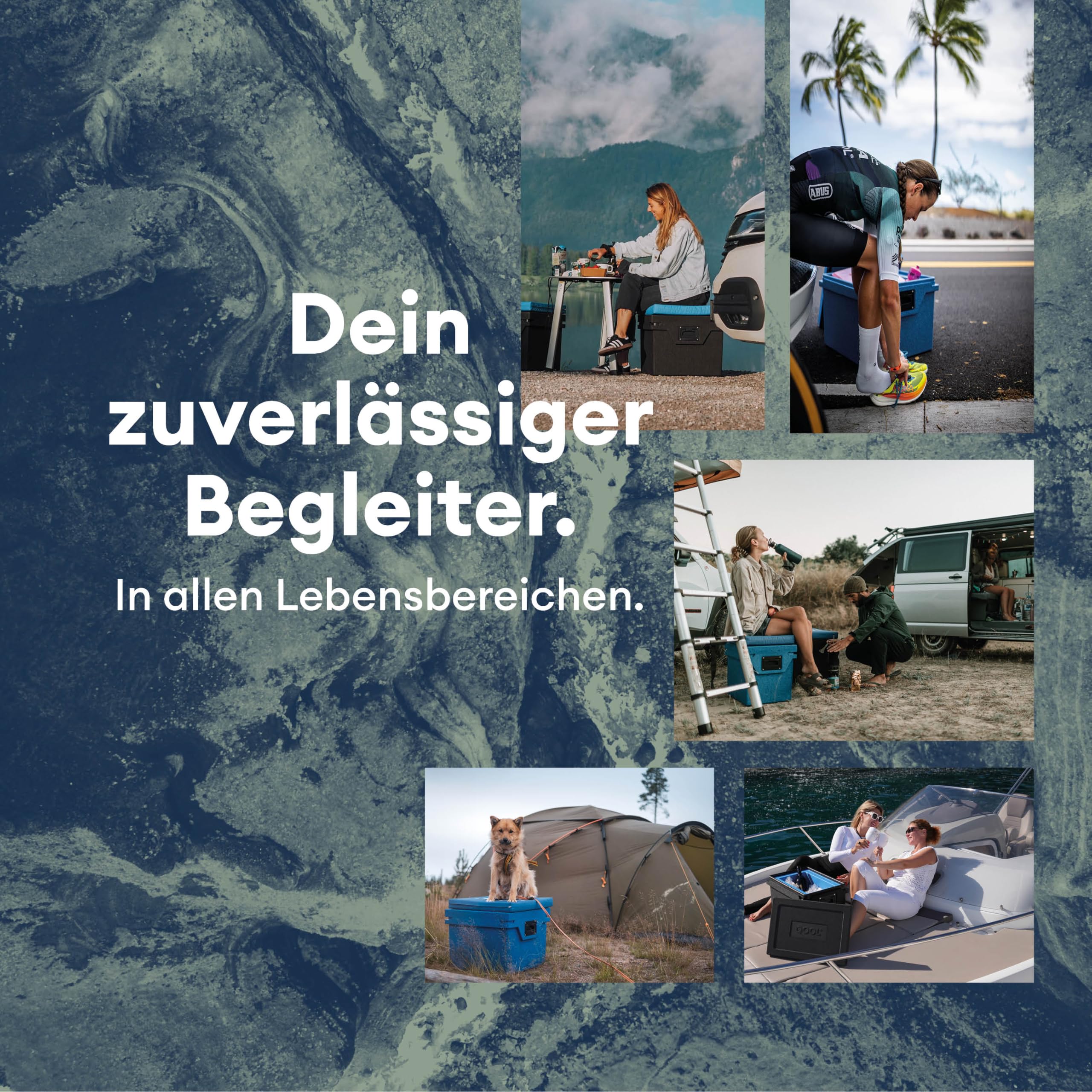 QOOL Lodówka Eco+ 27 l | Made in Germany | wykonana z materiału pochodzącego z recyklingu | zaawansowana technologicznie lodówka bez prądu | do 10 dni samodzielna | chłodzenie lub zamrażanie | 10 lat