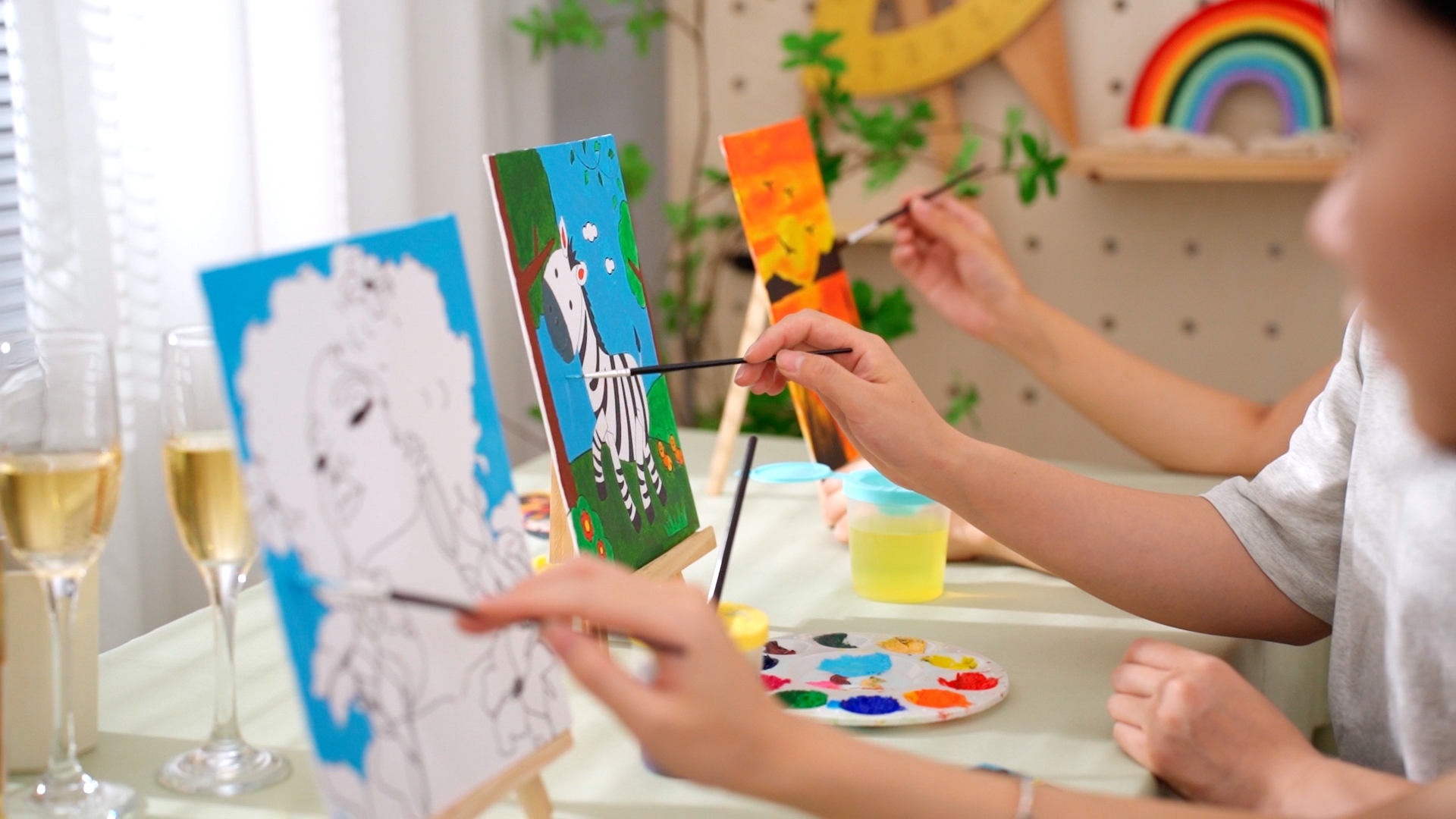 Pre-drawn Canvas, Pre-sketched Outlined, Sip And Paint, Paint Kit, Canvas Painting, DIY Paint Party, Heels & Crown - View #7