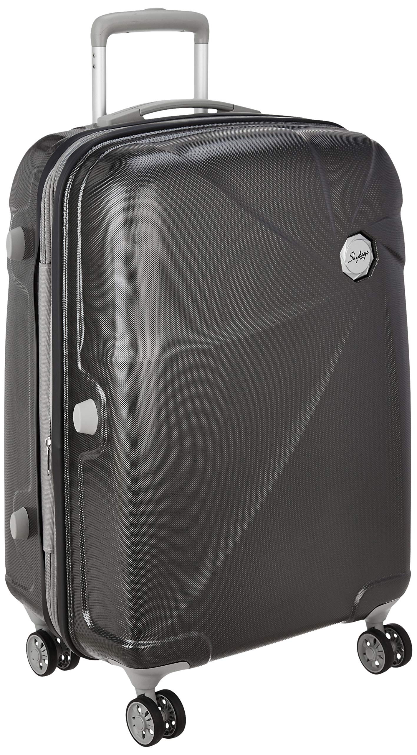 Mint 55 Cms Small Cabin Polycarbonate Hardshellsided 4 Spinner Wheels Luggage/Suitcase/Inline Trolley Bag- Graphite Grey