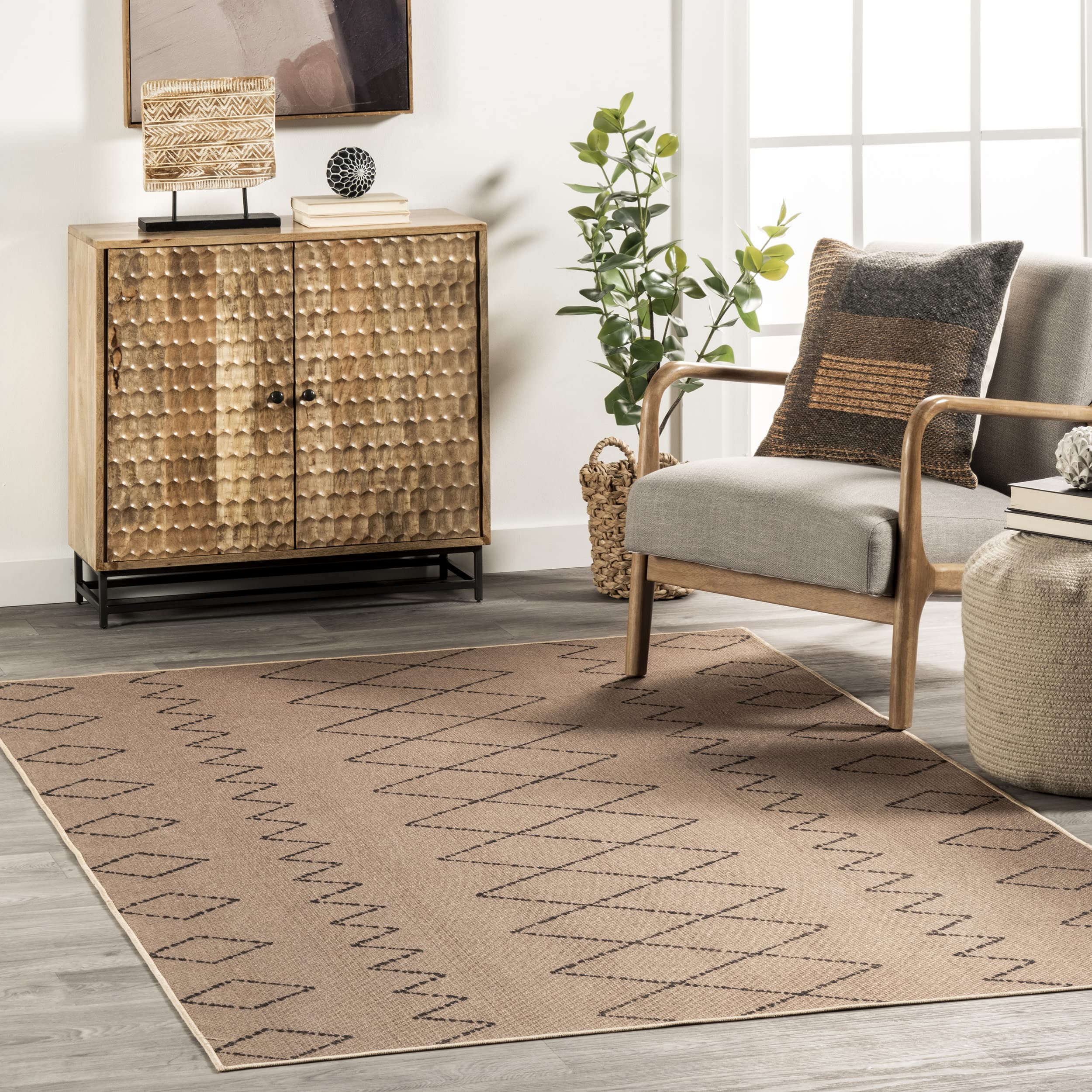 Amazon.com: nuLOOM 4' x 6' Easy-Jute Area Rug, Machine Washable