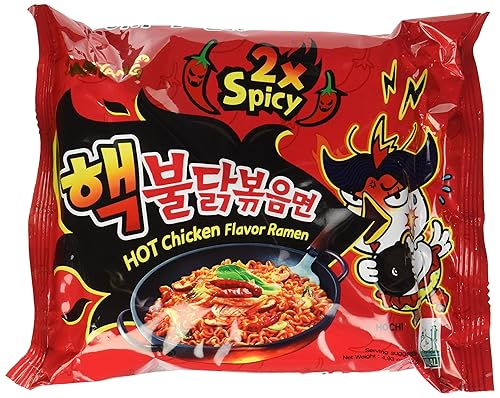 Miniatura 4 de Samyang HACK Buldak Bokeum Ramen. 1 bolsa de tallarines ramen muy picantes. Sabor mucho más picante.