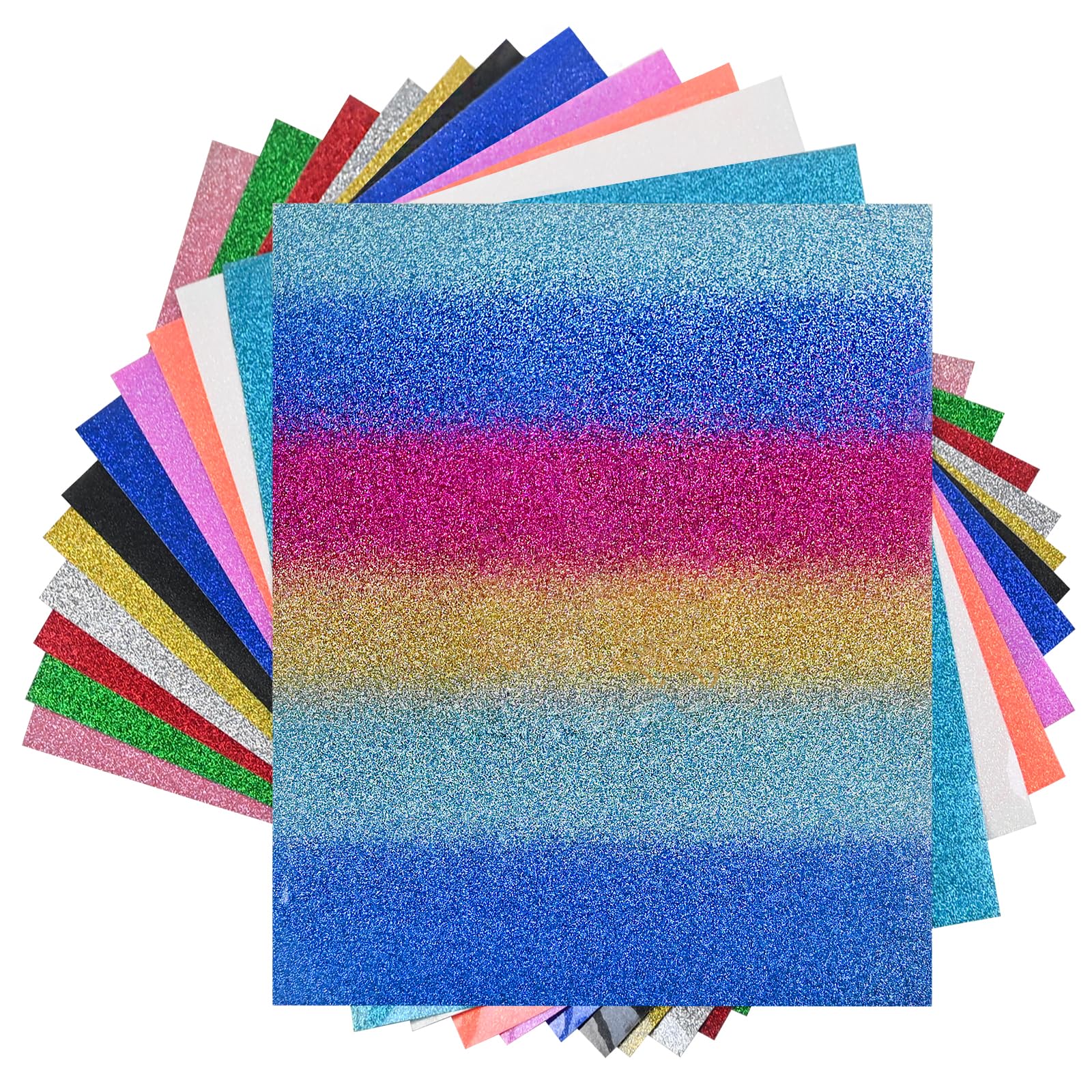 Plotter tessile, 12 colori vinile a trasferimento termico 30,5 x 25 cm flex foil plotter tessile resistente al calore tessile foil plotter glitter per vestiti, cappelli, pantaloni, altri tessuti