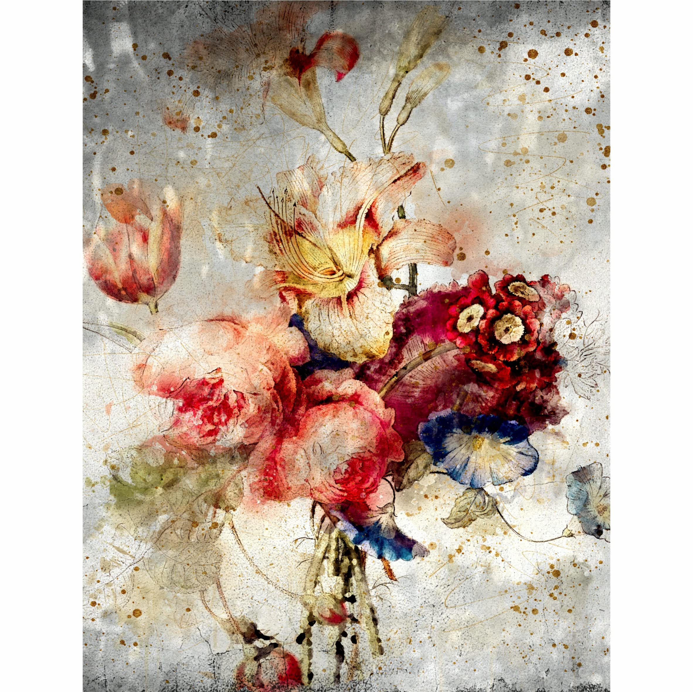 Lot De 6 Feuilles De Papier De Riz Découpage 20,3x26,7 Cm - Papier De Mûrier 30g/m² Fibres Visibles, Pour Travaux Manuels