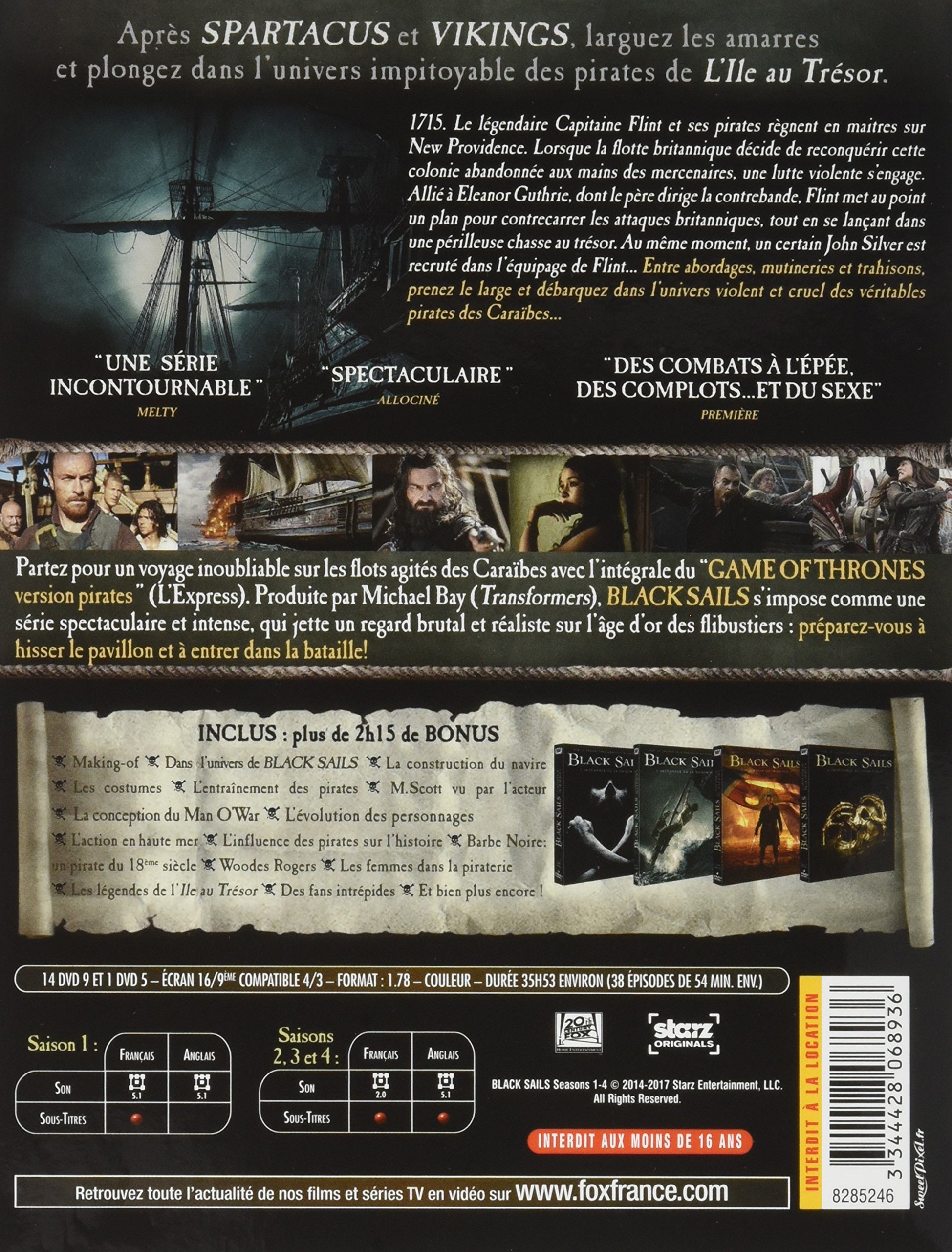 Black Sails - L'intégrale de la série (Saisons 1 à 4)