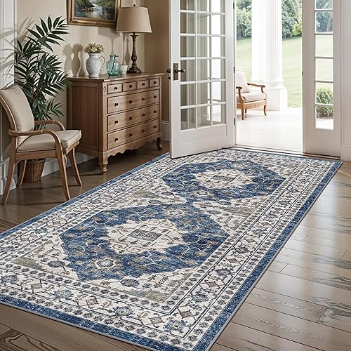 Miniatura 562 de Alfombra lavable para pasillo y de cocina, alfombra de entrada, vintage, suave para el suelo, alfombra antideslizante para interiores, para baño