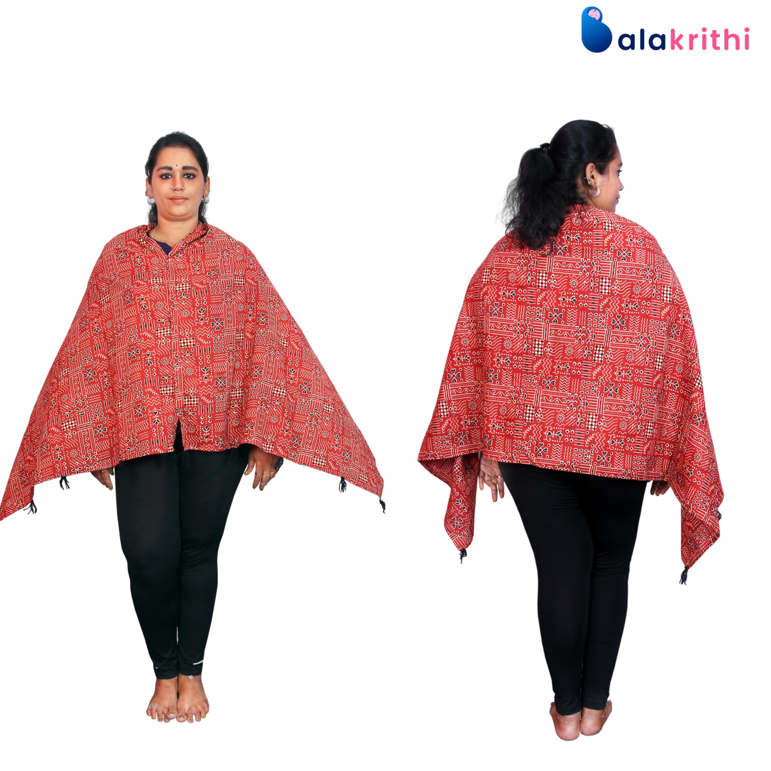 Balakrithi Breastfeeding Shawl | Nursing Cover for Feeding Mom | Multi-Use Feeding Apron for Mother - Image 2 thumbnail