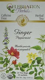 Celebration Herbals Ginger Peppermint Tea Organic 24 Tea Bag, 24Gm