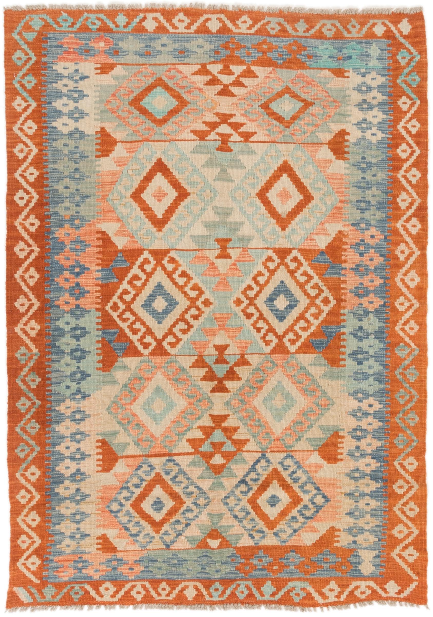 Tapis Kilim afghan 118x166 authentique tapis d'Orient laine