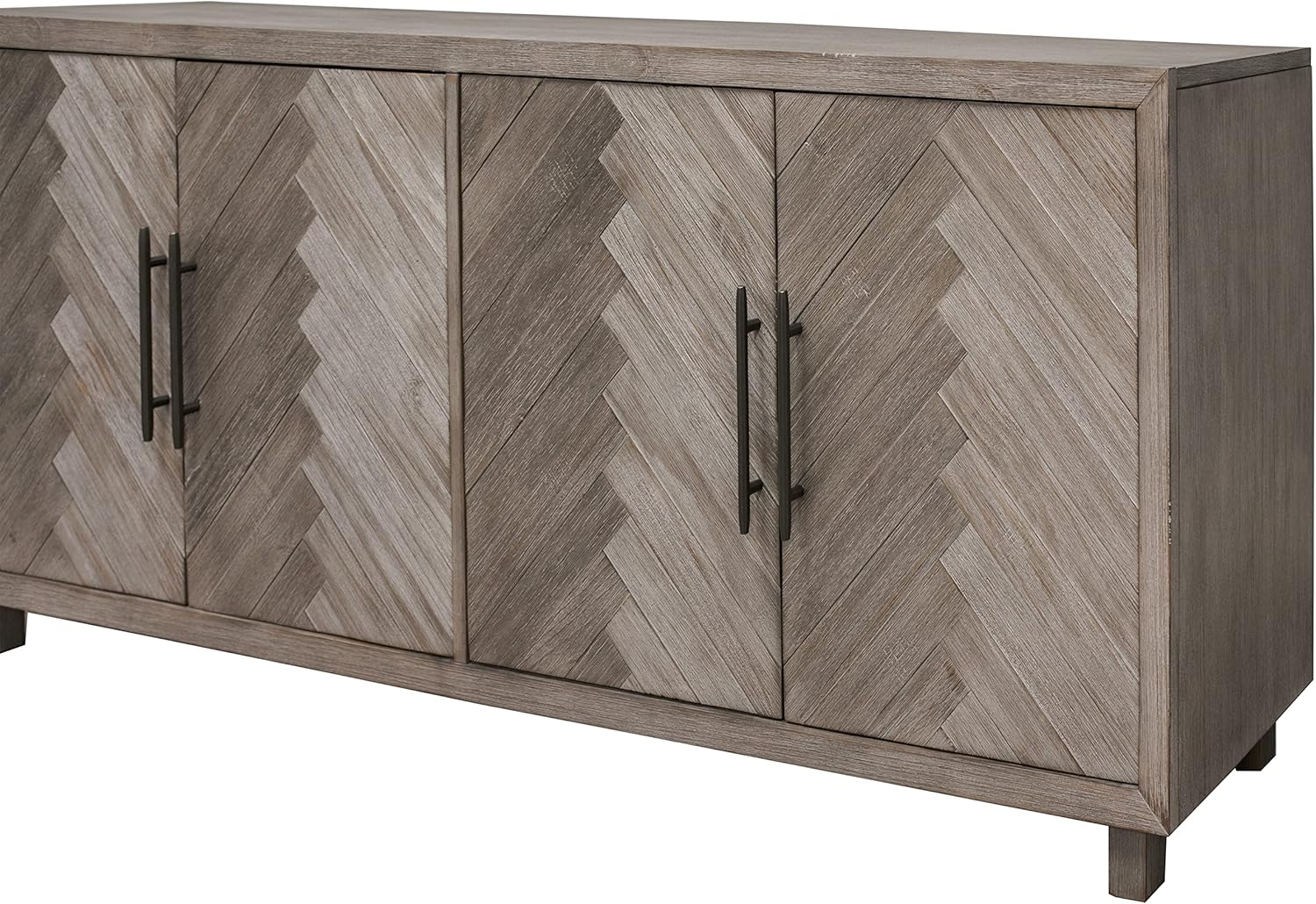 Martin Furniture 80" Four Door TV Console, Gray, Brown (IMPA380)