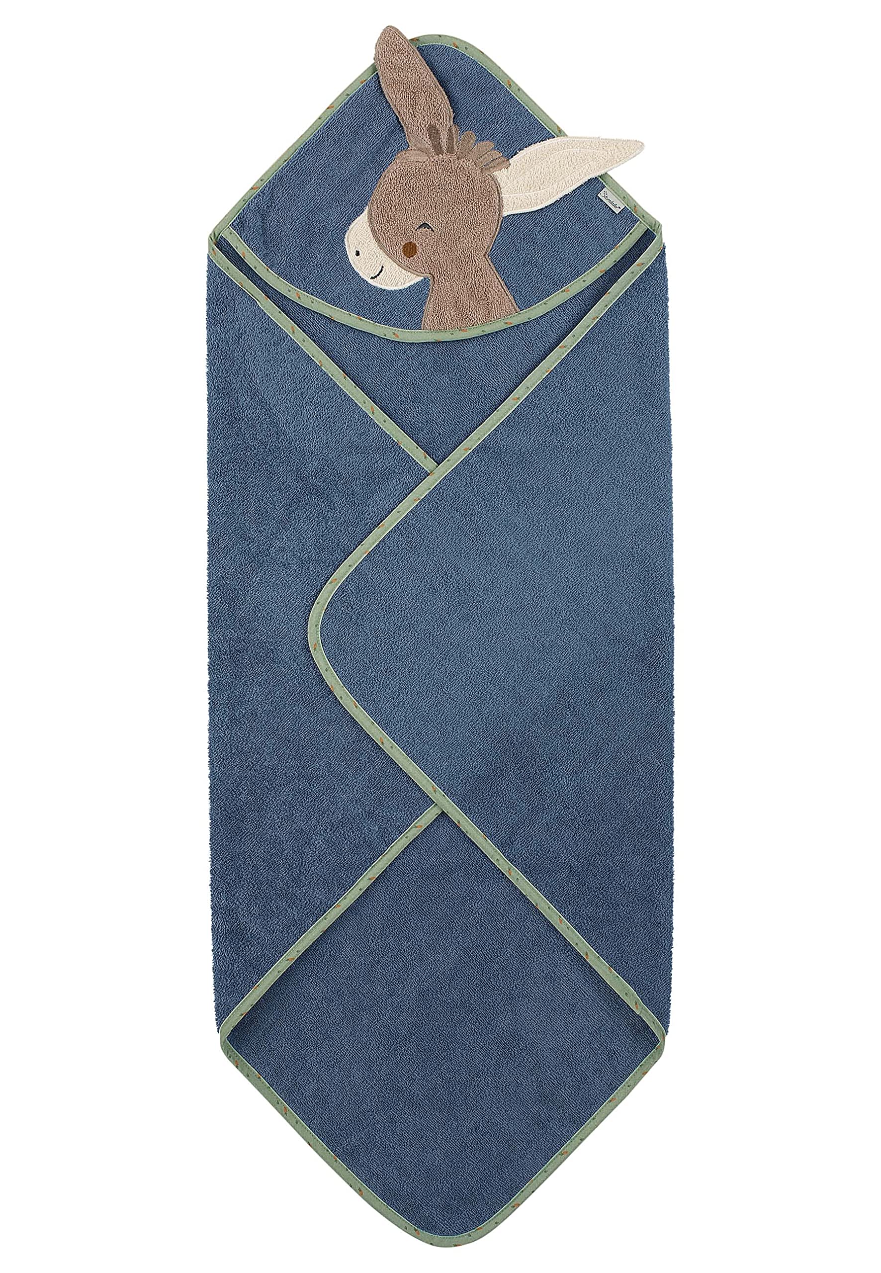 Sterntaler Asciugamano da bagno con cappuccio con orsetto, in cotone
