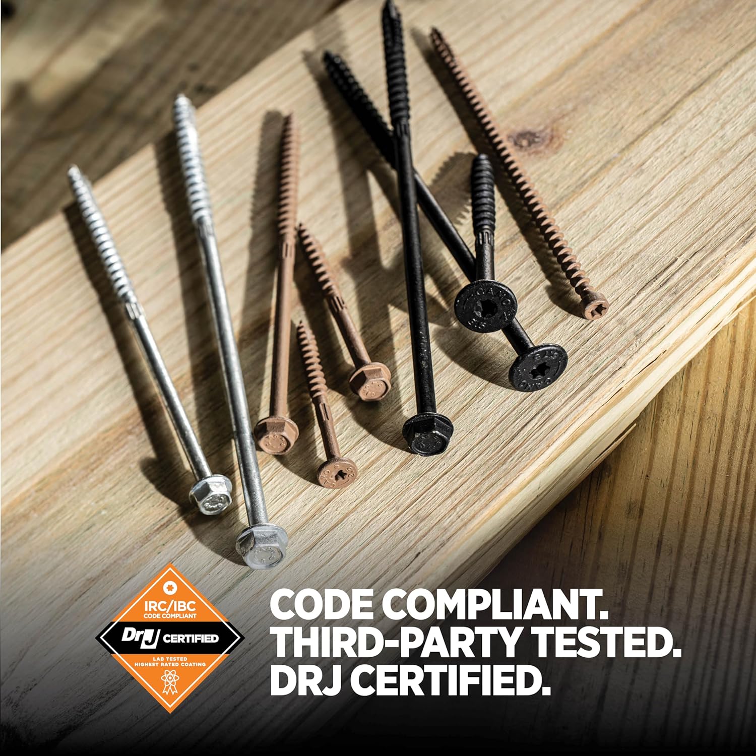 CAMO 5/16" Ledger + Multi-Ply Flat Head Structural Screw - 5" x 5/16" - 50 ct