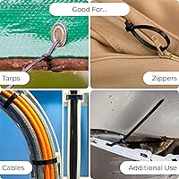 Vista 3 de Bolt Dropper 12-Inch Black Zip Ties 100 Pack - Heavy Duty, Self-Locking Nylon Cable Ties for Indoor and Outdoor Projects - UV and Weather Resistant