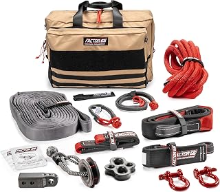 Factor 55 Borah Full Featured Large-Size Recovery Kit for The Advanced Off-Roader with Gray Hitchlink